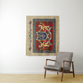 Stewart Clan Abzeichen & Tartan w/Lions Tapestry Wandteppich (Beispiel)