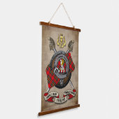 Stewart Clan Abzeichen W/Crossed Schwerter Persona Wandteppich Mit Holzrahmen (Gewinkelt)