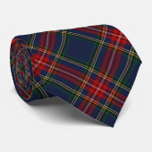 Stewart-Clan Navy-Tartan Krawatte (Gerollt)