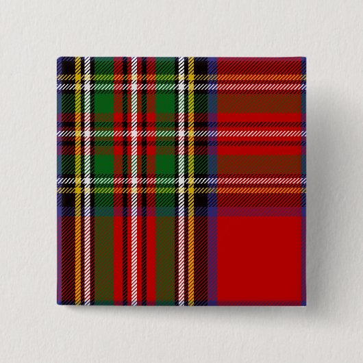 Stewart-Clan-Tartan Button (Vorderseite)