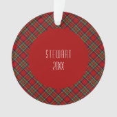 Stewart Clan Tartan Kariert Ornament (Vorderseite)