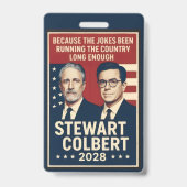 Stewart/Colbert 2028 Ausweis (Rückseite)