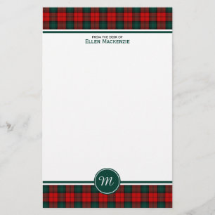 Stewart des Atholl Clantartan-Monogramms Briefpapier