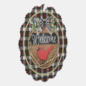 Stewart Dress Modern Scottish Tartan Christmas Ornament Karte (Rechts)