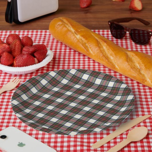 Stewart Dress Scottish Clan Tartan Pappteller (Picknick)