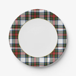 Stewart Dress Tartan Kariertes Papierplatte Pappteller