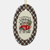 Stewart Dress Tartan Most Wonderful Time Christma Keramik Ornament (Rechts)
