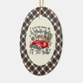 Stewart Dress Tartan Most Wonderful Time Christma Keramik Ornament (Links)