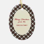 Stewart Dress Tartan Most Wonderful Time Christma Keramik Ornament (Hinten)