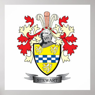 Stewart Familienwappen Coat of Arms Poster