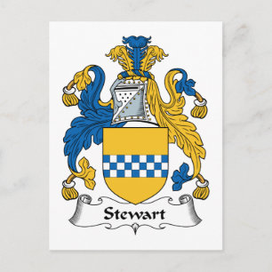 Stewart Familienwappen Postkarte