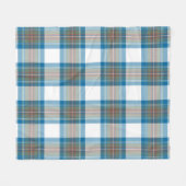 Stewart Gedämpft Blau Kariert Fleecedecke (Vorderseite (Horizontal))