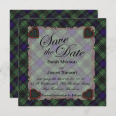 Stewart Hunting Scottish Clan tartan - Kariert Save The Date (Vorne/Hinten)