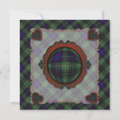 Stewart Hunting Scottish Clan tartan - Kariert Save The Date (Rückseite)