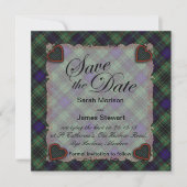 Stewart Hunting Scottish Clan tartan - Kariert Save The Date (Vorderseite)
