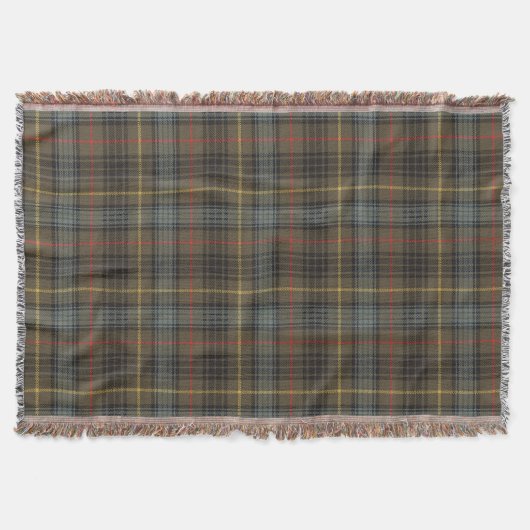 Stewart Hunting Weathered Tartan Kariertes Muster Decke (Vorderseite)