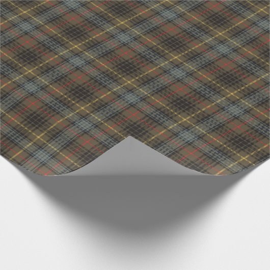 Stewart Hunting Weathered Tartan Kariertes Muster Geschenkpapier (Ecke)
