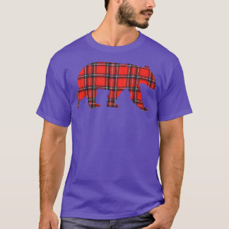 Stewart Kariert Bear Scottish Pride Tartan T-Shirt
