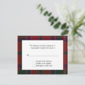 Stewart Kariert RSVP Card Karte (Stehend Vorderseite)