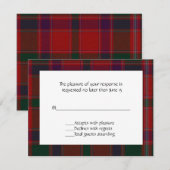 Stewart Kariert RSVP Card Karte (Vorne/Hinten)