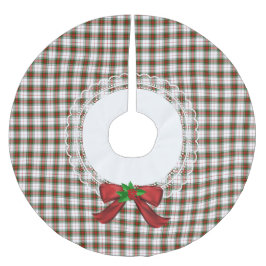 Stewart King George Festive Kariert Tree Skirt Polyester Weihnachtsbaumdecke