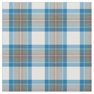 Stewart Muted Blue Tartan Stoff