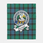 Stewart Old Ancient Clan Abzeichen Tartan Kariert Fleecedecke (Vorderseite)