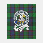 Stewart Old Modern Clan Abzeichen Tartan Kariert Fleecedecke (Vorderseite)