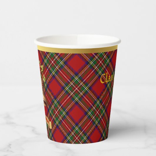 Stewart Personalisiert Tartan Christmas Pappbecher (Links)