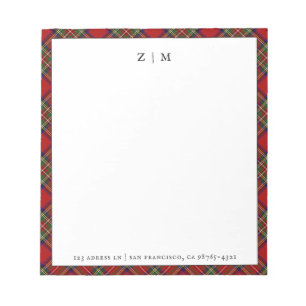 Stewart Royal Clan Tartan Kariert Pattern Notizblock