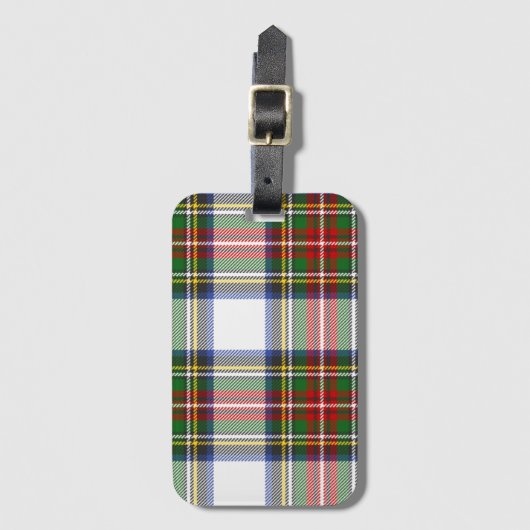 Stewart Royal Dress Kariert Scottish Pattern Gepäckanhänger (Vorderseite Vertikal)