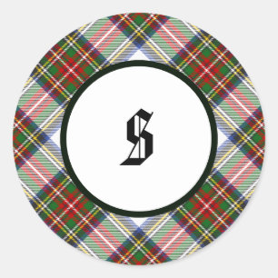 Stewart Royal Dress Tartan Clan Plaid remains the Runder Aufkleber