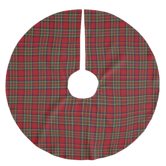 Stewart Royal Tartan Large Kariert Scottish Clan Polyester Weihnachtsbaumdecke (Vorderseite)