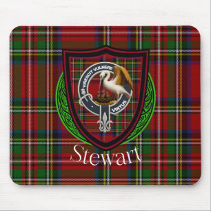 Stewart-Schottischer-Clan-Tartan und -Wappen Mousepad