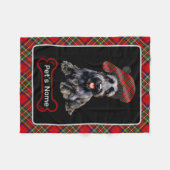 Stewart Scottie Dog Tartan Personalisiert Dog Fleecedecke (Vorderseite (Horizontal))