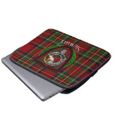 Stewart Scottish Clan Tartan and Crest Laptopschutzhülle (Vorne Knopf)