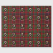 Stewart Scottish Clan Tartan & Crest Geschenkpapier (Flach)