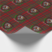 Stewart Scottish Clan Tartan & Crest Geschenkpapier (Ecke)
