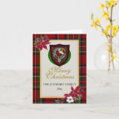 Stewart Scottish Clan Tartan & Crest Karte (Gelbe Blume)