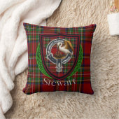 Stewart Scottish Clan Tartan & Crest Kissen (Decke)