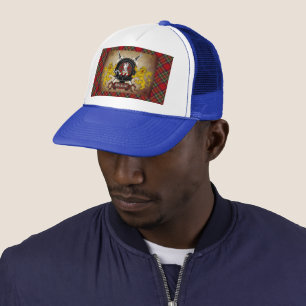 Stewart Scottish Tartan & Abzeichen Trucker Hat Truckerkappe