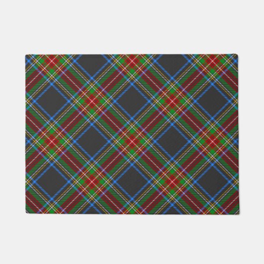 Stewart Stuart Black Clan Tartan Kariert Fußmatte (Vorderseite)