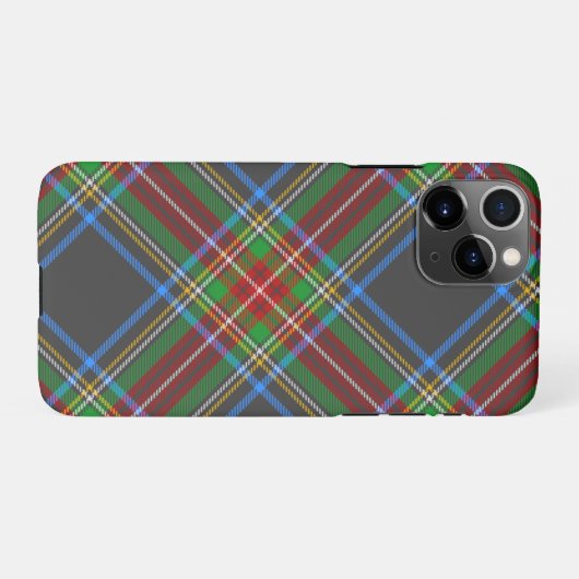Stewart Stuart Black Clan Tartan Kariert iPhone Hülle (Rückseite (Horizontal))