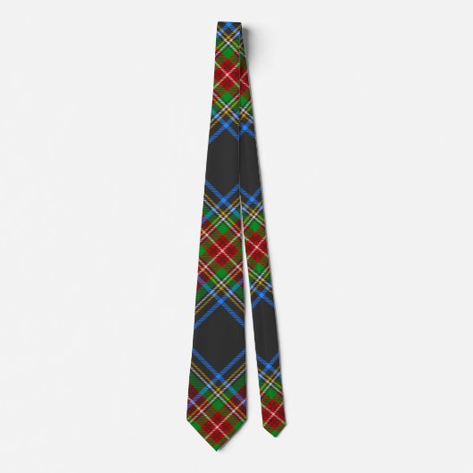 Stewart Stuart Black Clan Tartan Kariert Krawatte (Vorderseite)