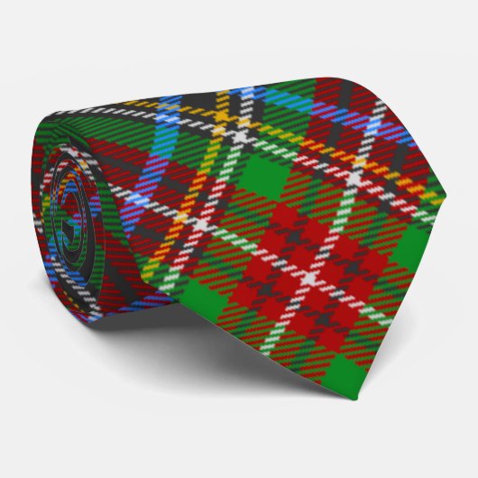 Stewart Stuart Black Clan Tartan Kariert Krawatte (Gerollt)
