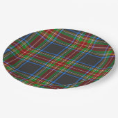 Stewart Stuart Black Clan Tartan Kariert Pappteller (Schrägansicht)
