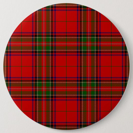 Stewart / Stuart tartan rot kariert Button (Vorderseite)