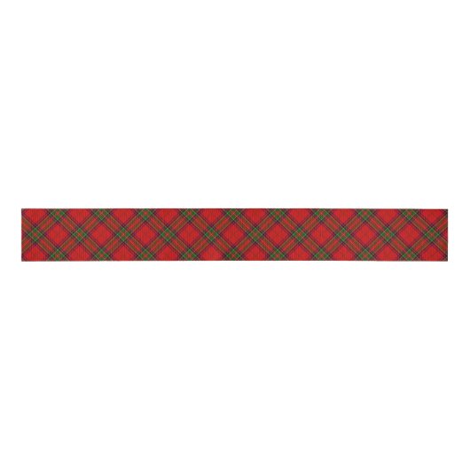 Stewart / Stuart tartan rot kariert Ripsband (Vorderseite)