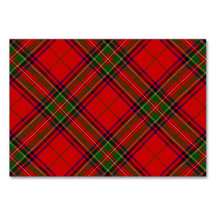 Stewart / Stuart tartan rot kariert Tischnummer