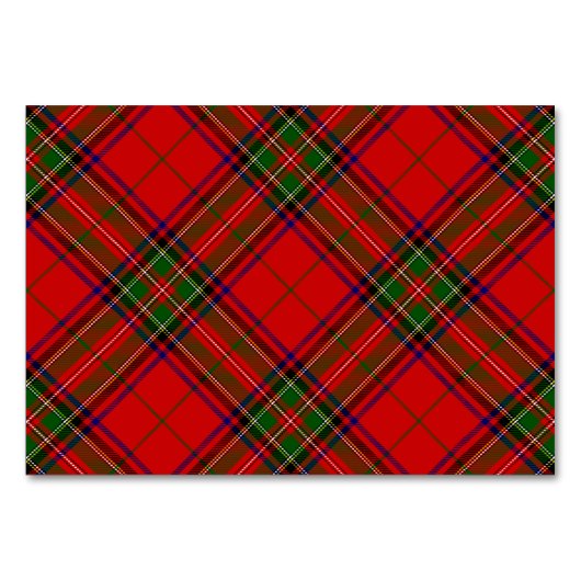 Stewart / Stuart tartan rot kariert Tischnummer (Vorderseite)